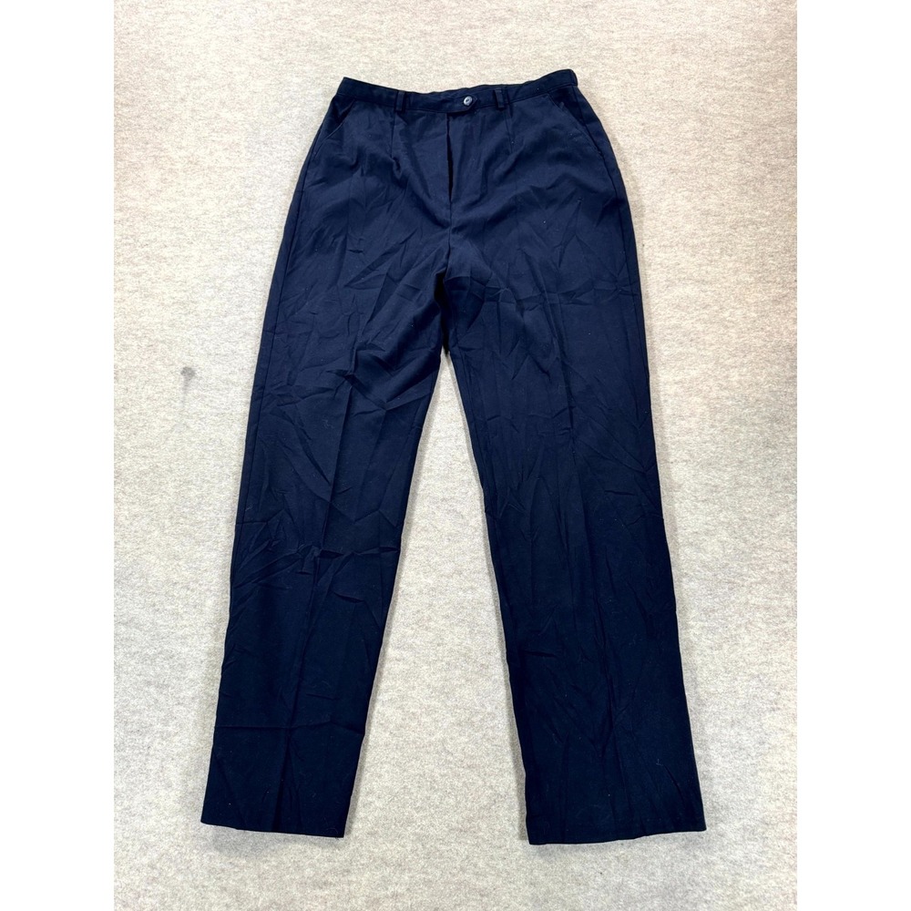 Vintage 90s Sag Harbor Dress Pants Womens 10 Blue Lined Stretch Pleated Formal